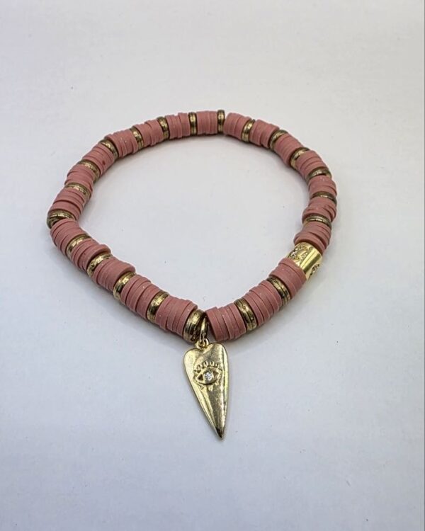 Pink Teardrop Bracelet