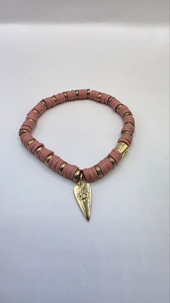 Pink Teardrop Bracelet