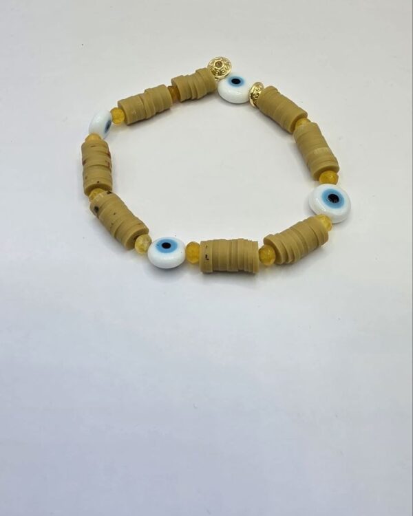 Tan Evil Eye Bracelet