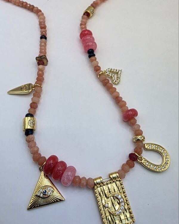 Peach Charm Lariat