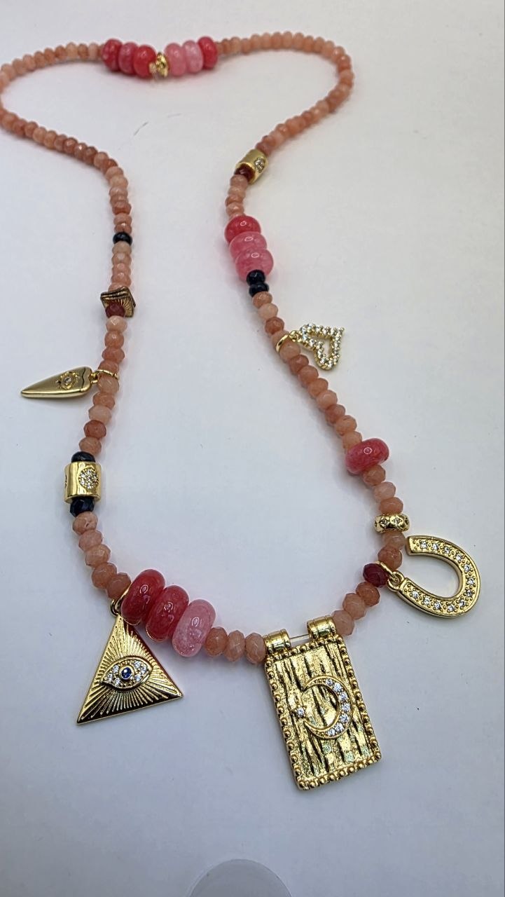 Peach Charm Lariat