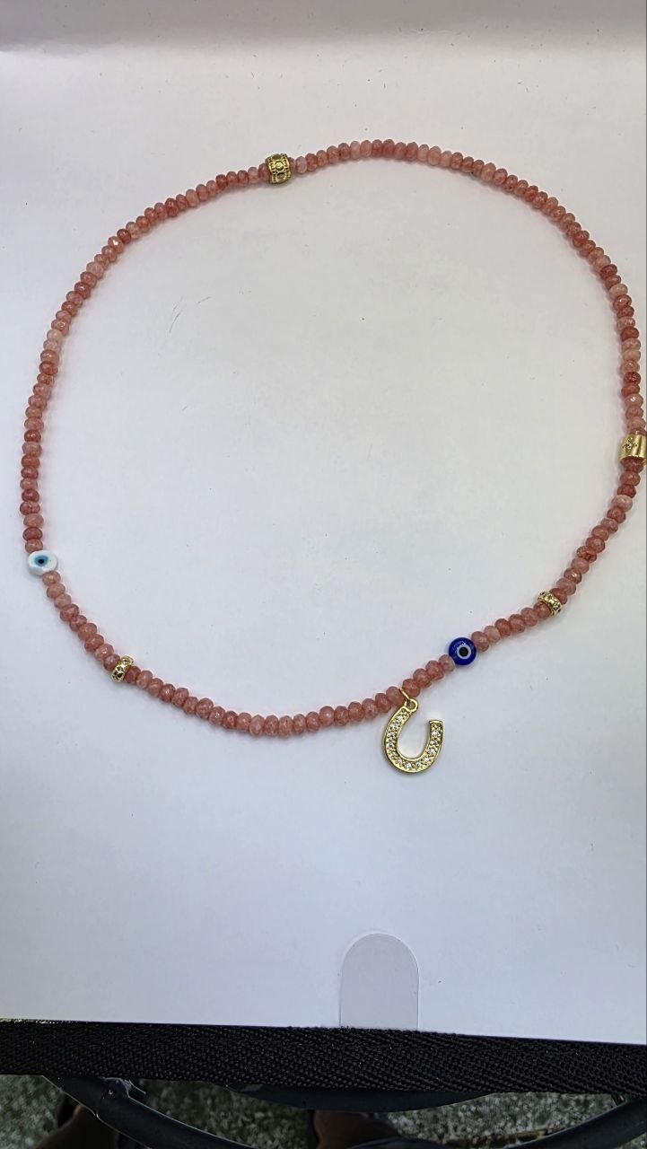Sunstone Horseshoe Choker