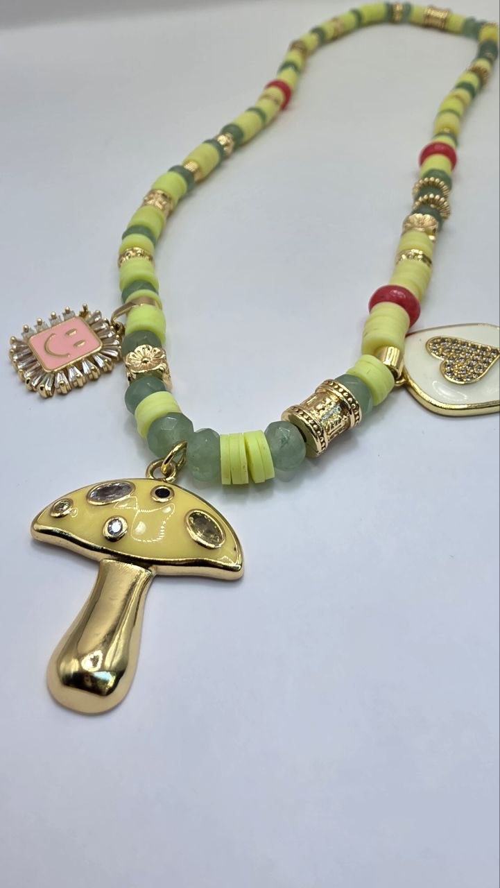 Mushroom Charm Necklace