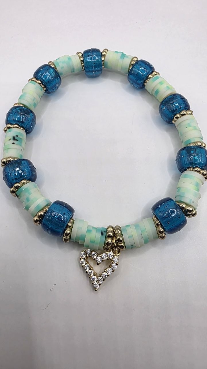 Blue Heart Bracelet