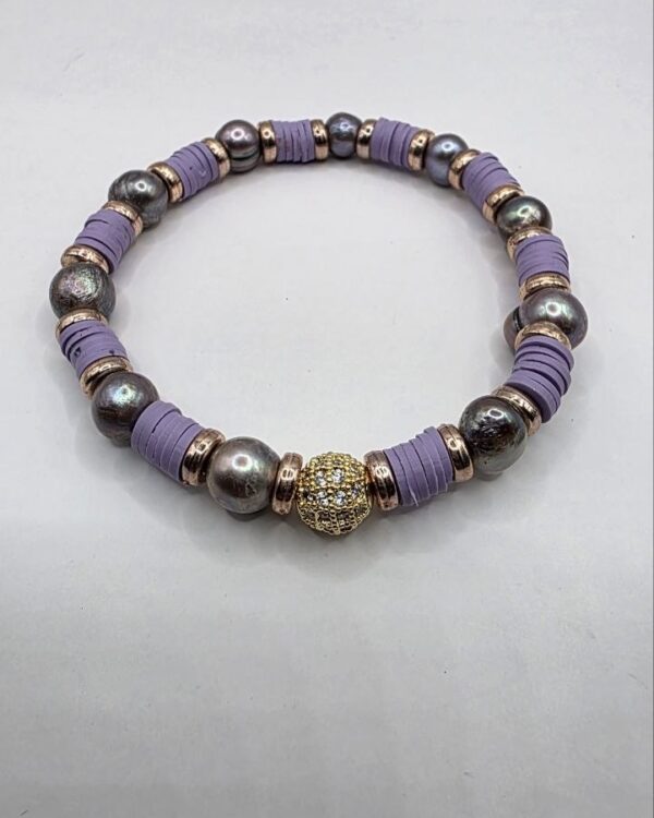 Purple Silicone Stretch Bracelet