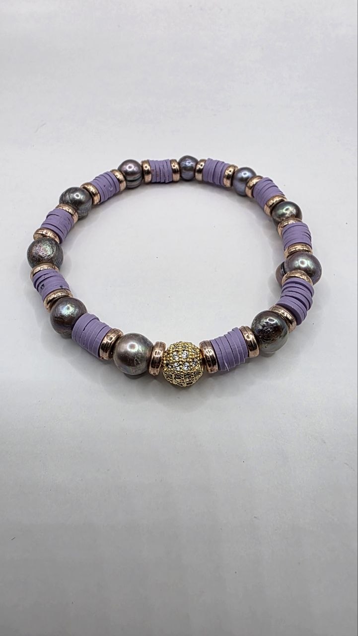 Purple Silicone Stretch Bracelet