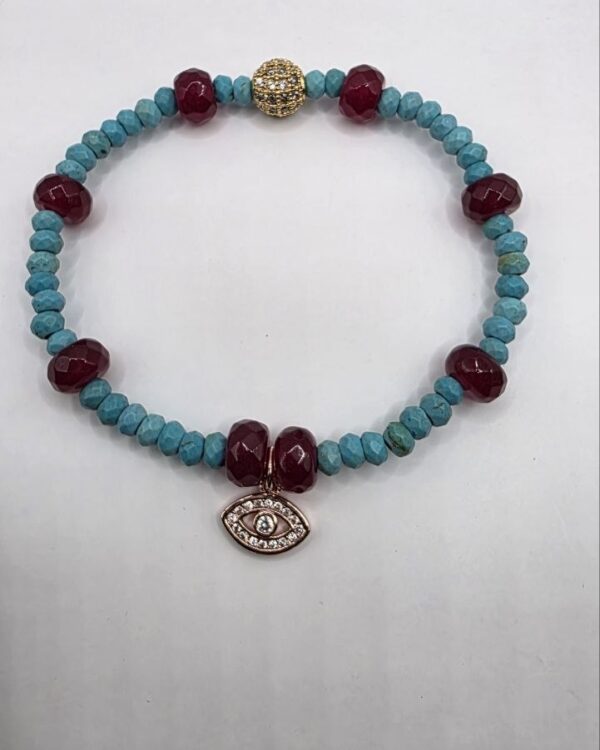 Turquoise Red Eye Bracelet