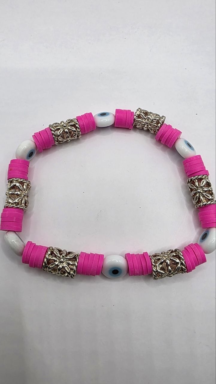 Pink Evil Eye Bracelet