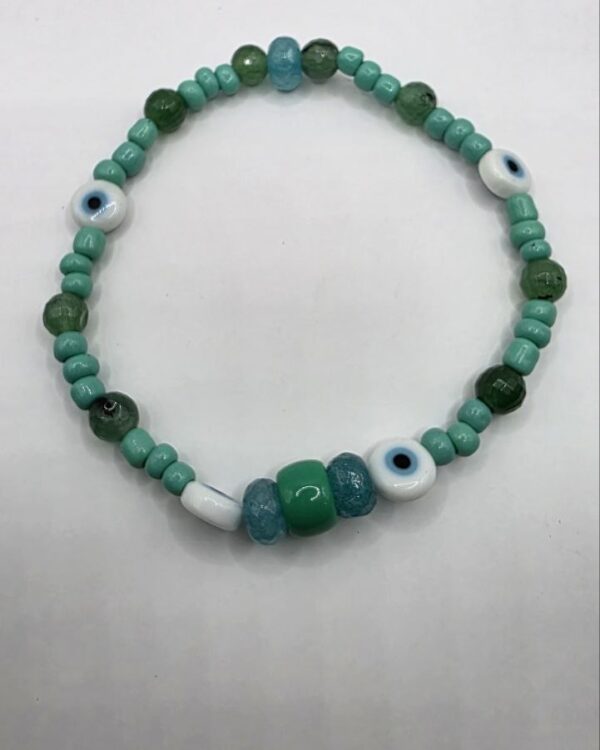 Evil Eye Glass Bracelet