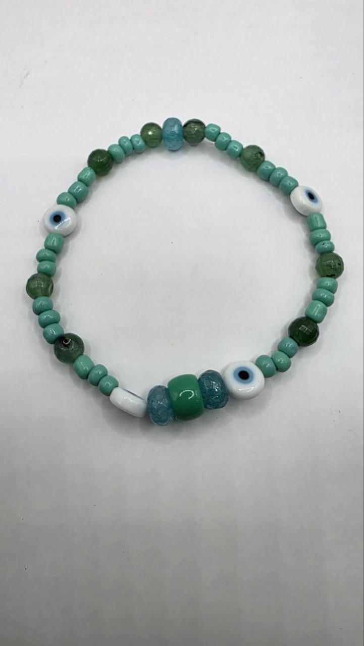 Evil Eye Glass Bracelet