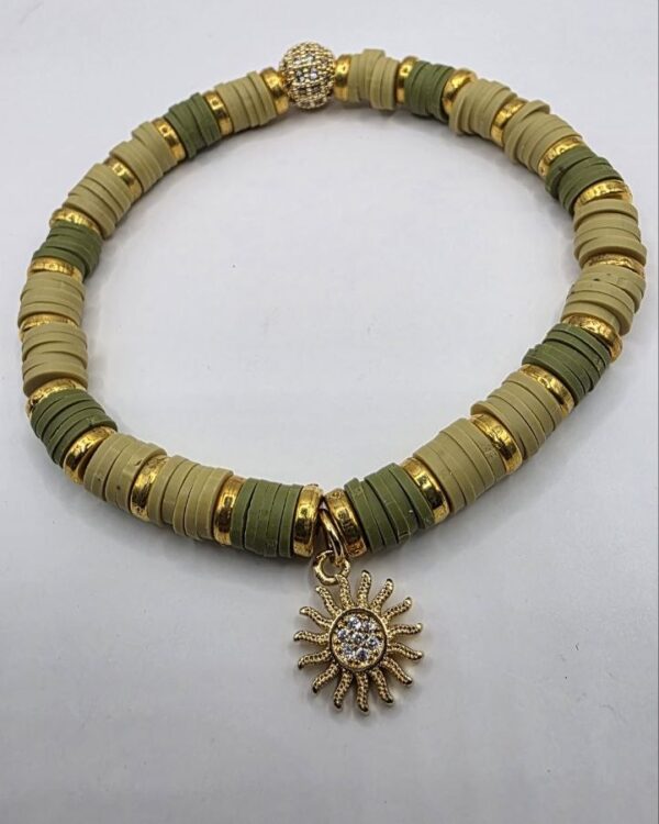 Olive Sunburst Bracelet
