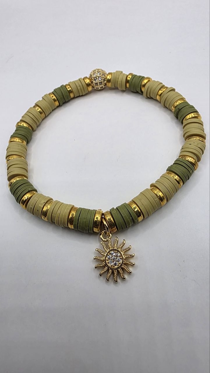 Olive Sunburst Bracelet