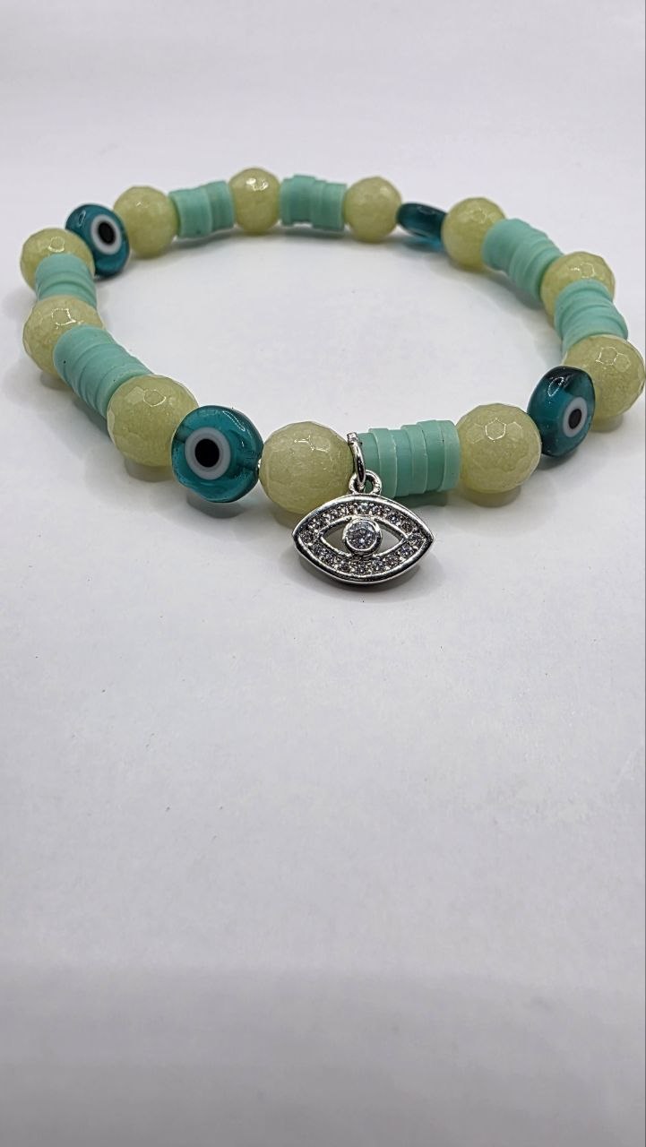 Green Turquoise Eye Bracelet