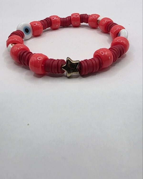 Red Bead Star Bracelet
