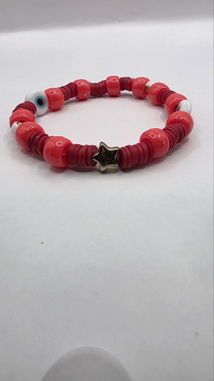 Red Bead Star Bracelet