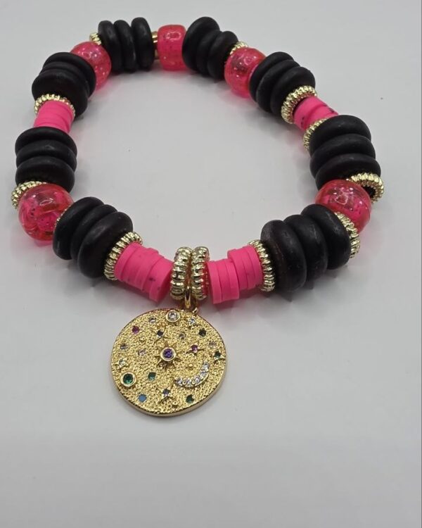 Black Pink Gold Bracelet