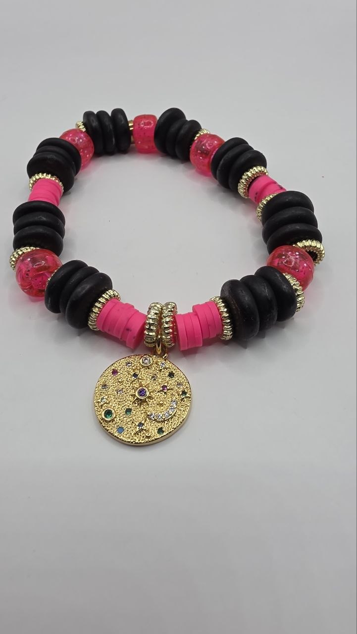 Black Pink Gold Bracelet