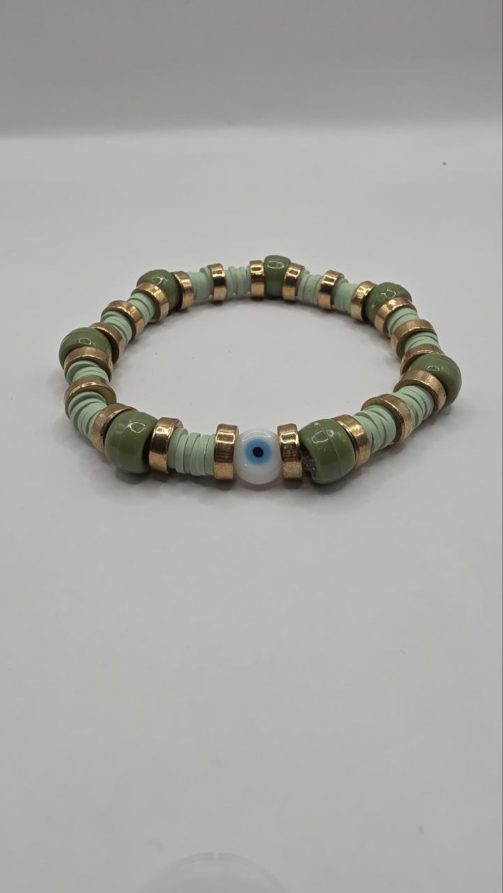 Olive Evil Eye Bracelet